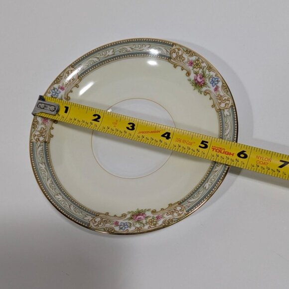 Noritake Lynbrook Floral Gold Trim Vintage Replacement Saucer 5.50 Inches - Picture 2 of 8